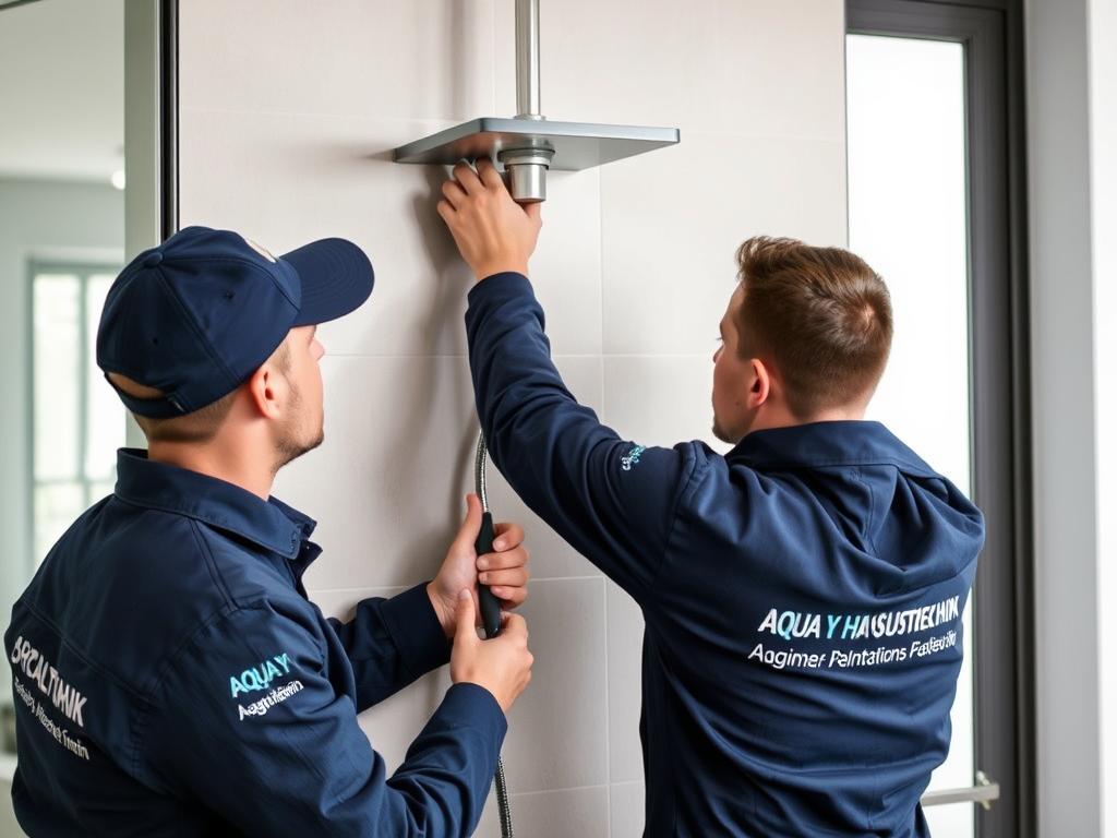 Aqua Y Haustechnik Klempner bei der Arbeit in Berlin, Sanitärinstallation