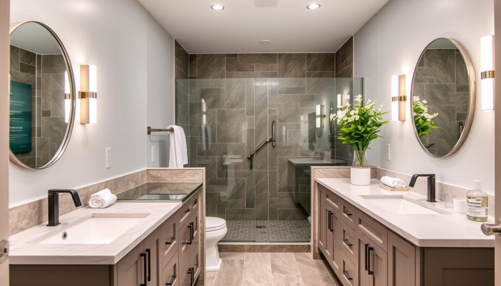 Erfolgreich renoviertes modernes Badezimmer