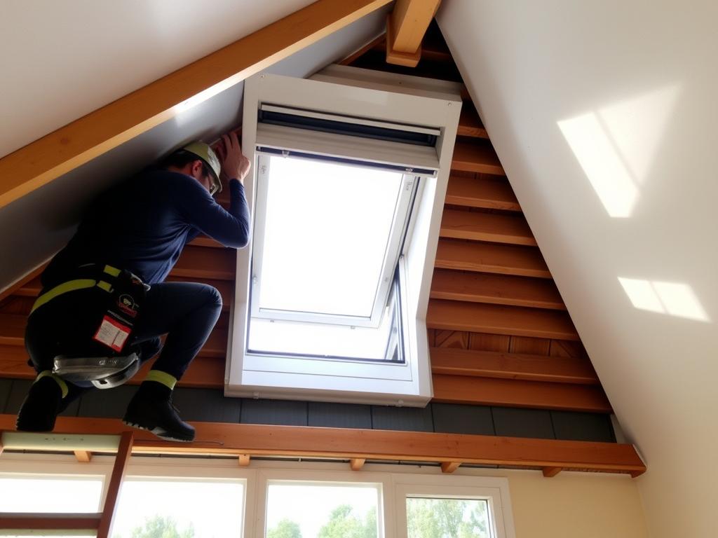 Installation eines neuen Dachfensters