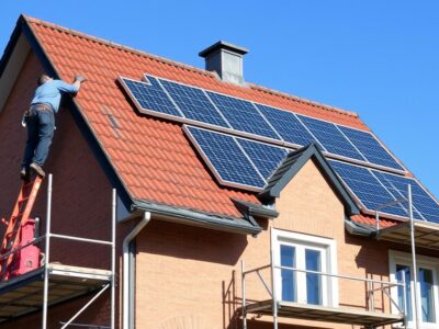 Dachsanierung eines Einfamilienhauses in Niedersachsen mit Installation von Photovoltaikmodulen