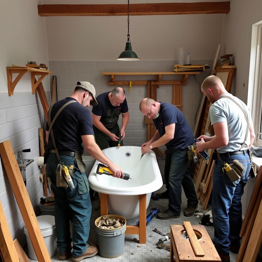 Handwerkerteam für Badumbau in Hannover