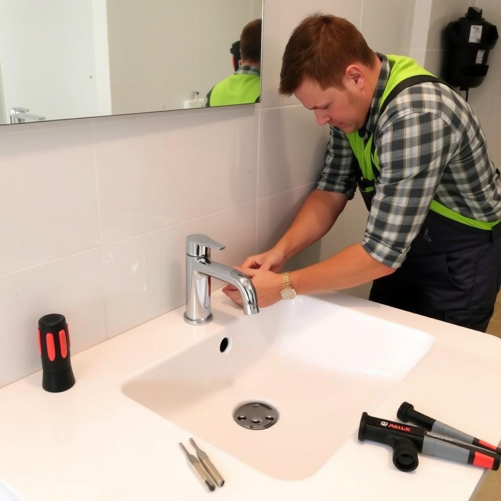 Installation von Sanitäranlagen durch einen Fachmann