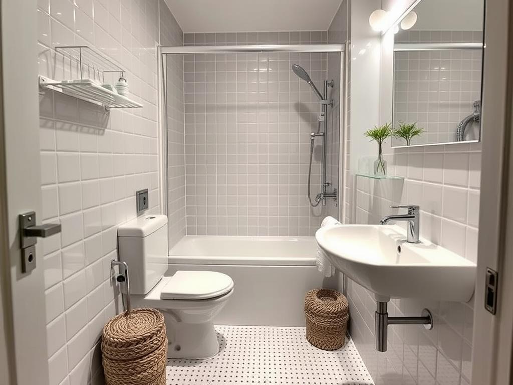 Kleines Badezimmer in einem Altbau in Hannover-Linden