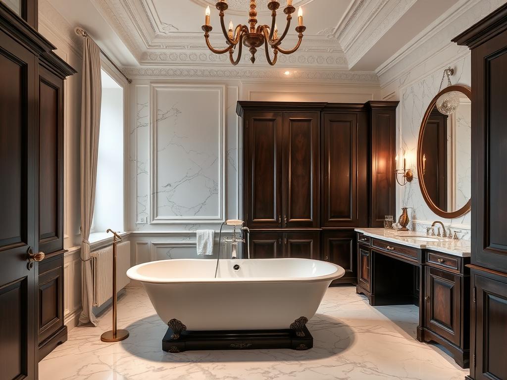 Luxuriöses Badezimmer in einer Altbauvilla in Hannover-Herrenhausen