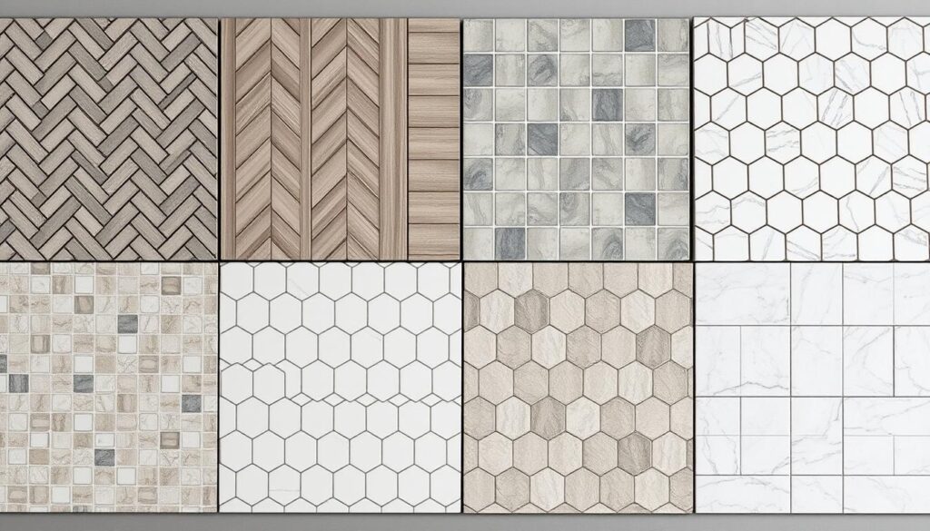 Verschiedene Verlegemuster für Fliesenarbeiten vom Meisterbetrieb präsentiert