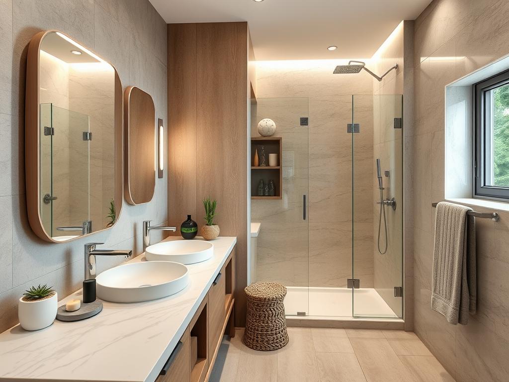 Badezimmer mit hochwertigem Innenausbau in Niedersachsen