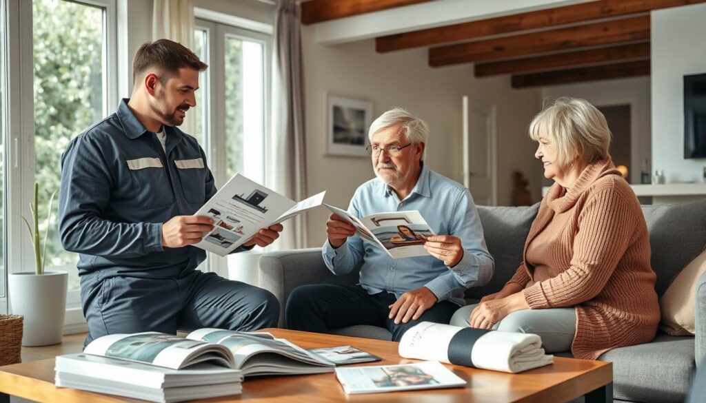 Beratungsgespräch mit einem Sanitärfachmann in Niedersachsen