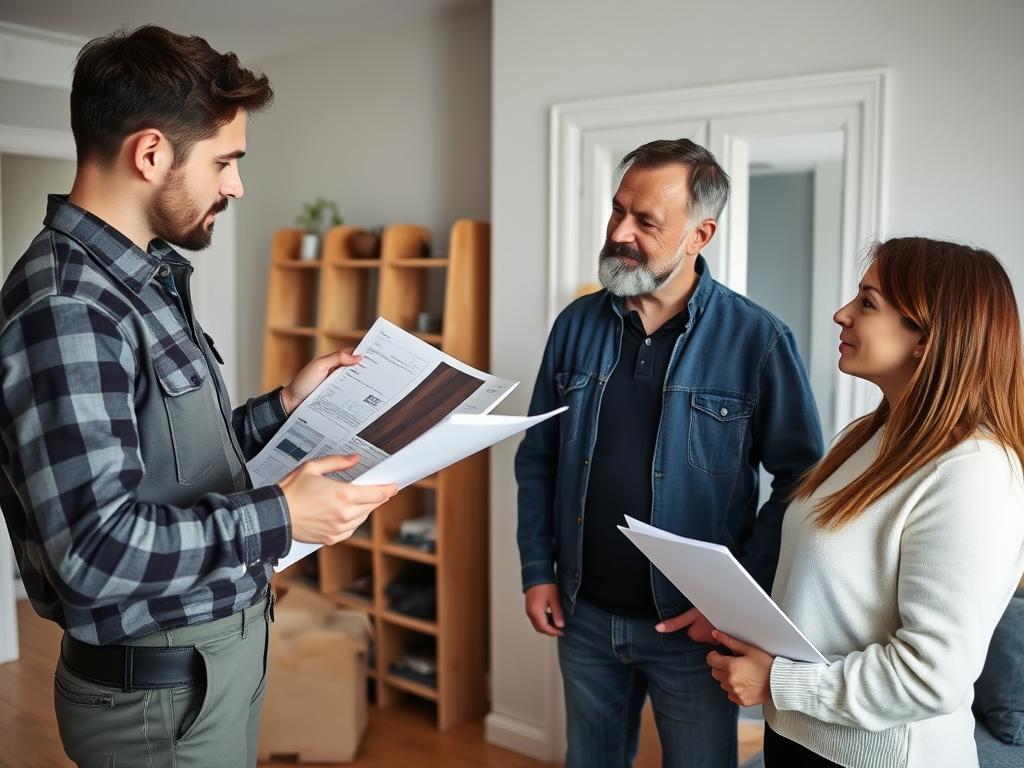 Beratungsgespräch mit einem Trockenbauer in Niedersachsen