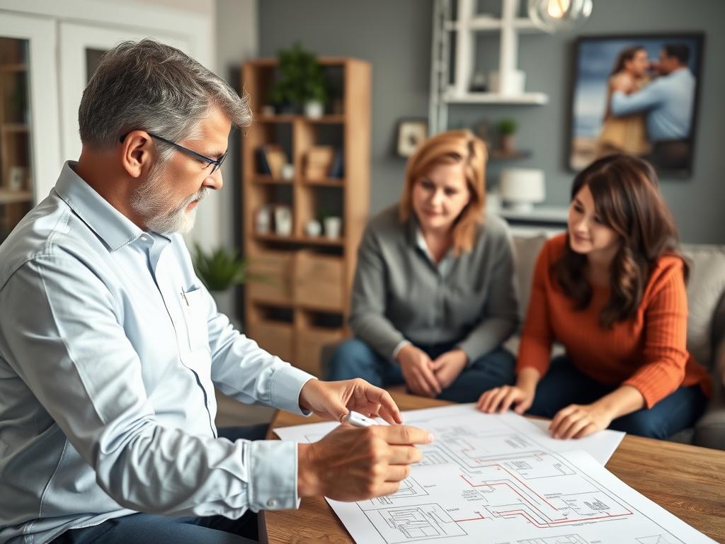 Beratungsgespräch zur Planung moderner Haustechnik