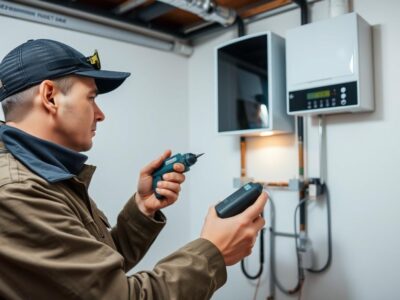 Fachmann bei der Heizungswartung in Niedersachsen