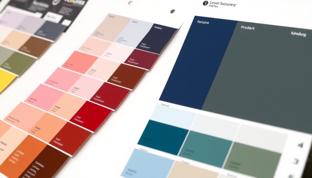 Farbmuster für Fassadenanstrich in Niedersachsen