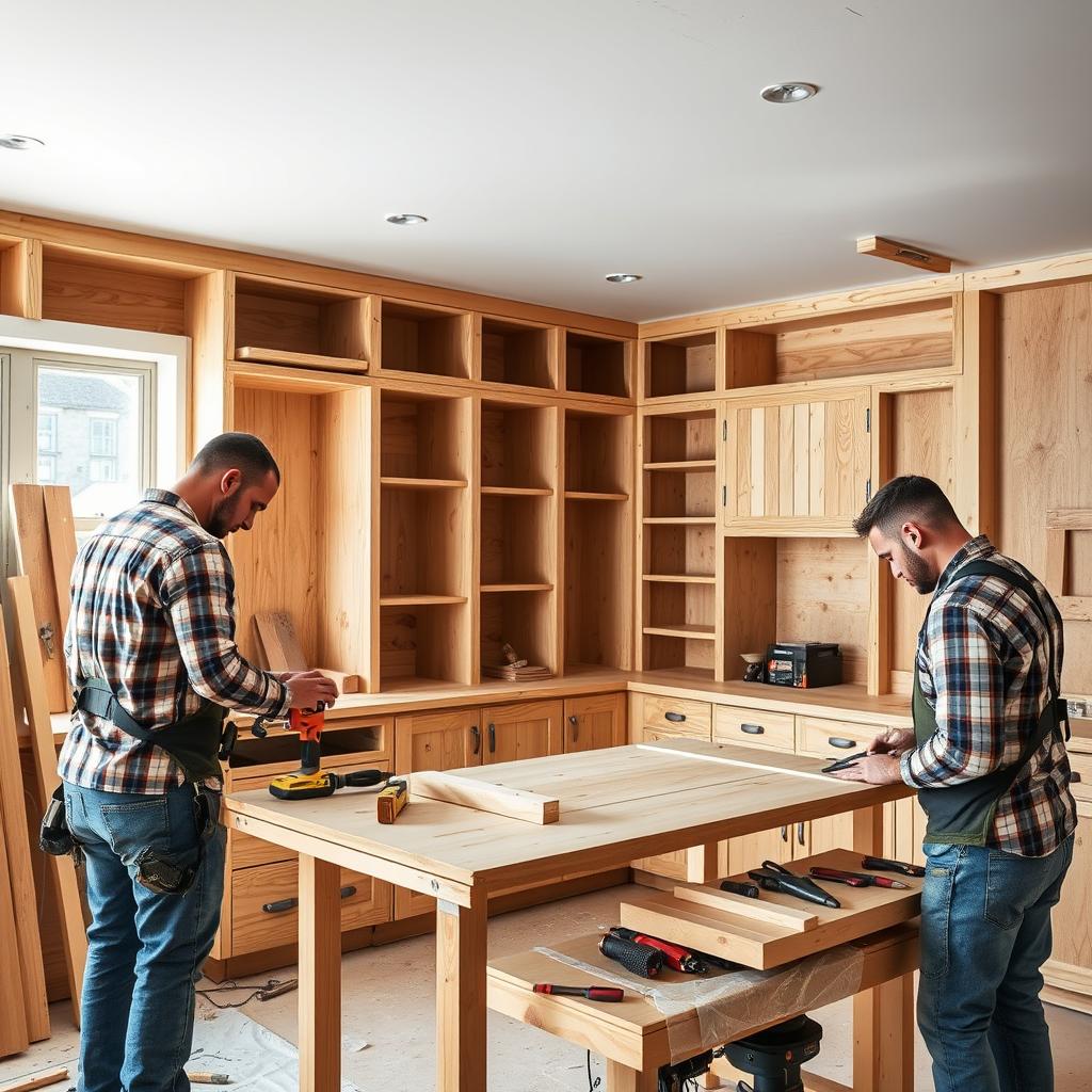 Handwerkliche Umsetzung eines Innenausbau-Projekts in Niedersachsen