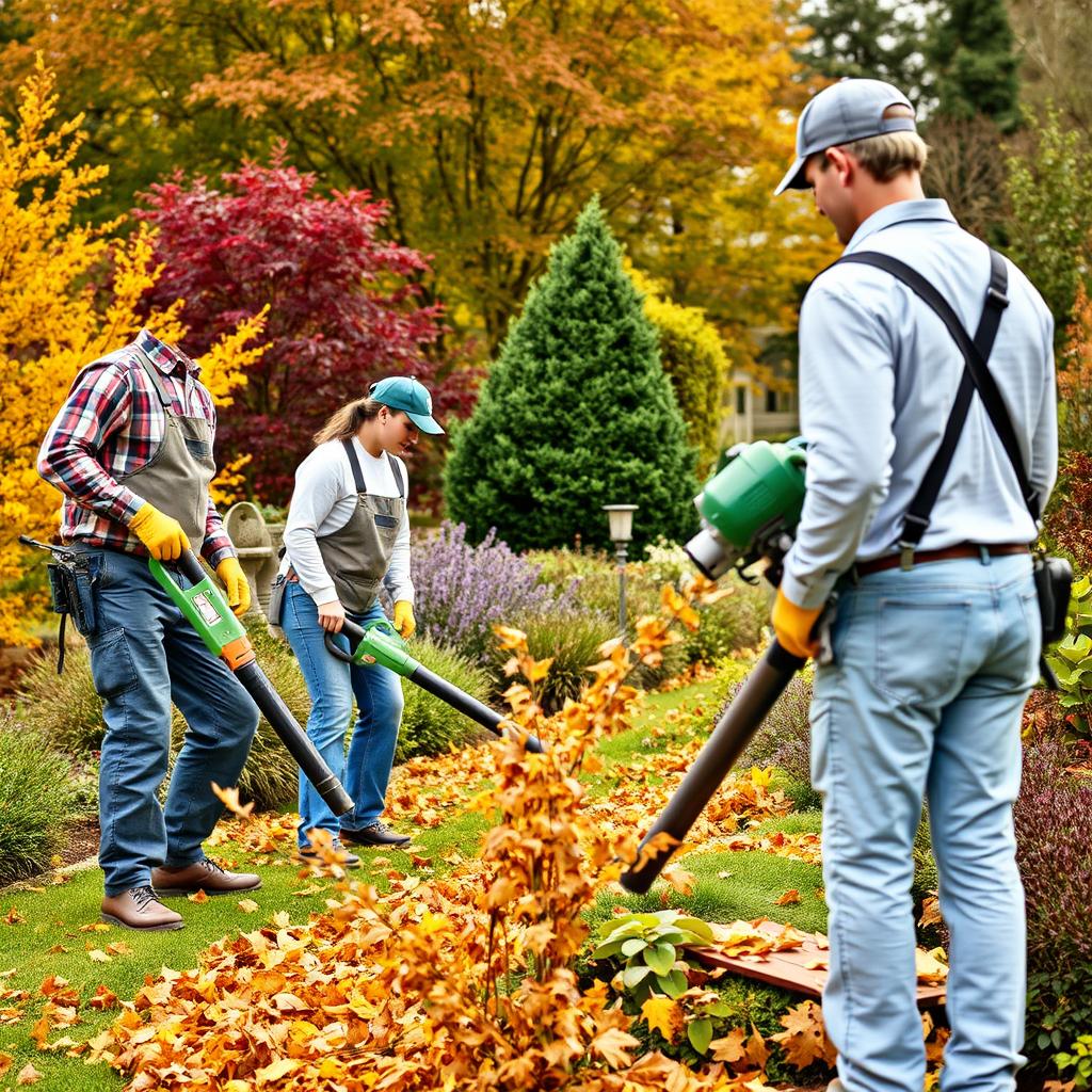 Herbstgartenpflege GaLaBau mit Laubentfernung und Wintervorbereitung