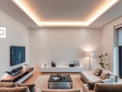 KNX Smart Home System mit zentraler Steuerung von Beleuchtung, Heizung und Jalousien