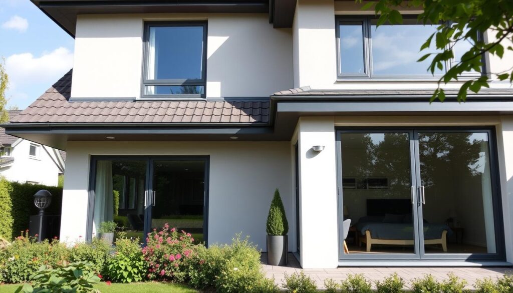 Modernes Wohnhaus mit hochwertigen Kunststofffenstern vom Meisterbetrieb