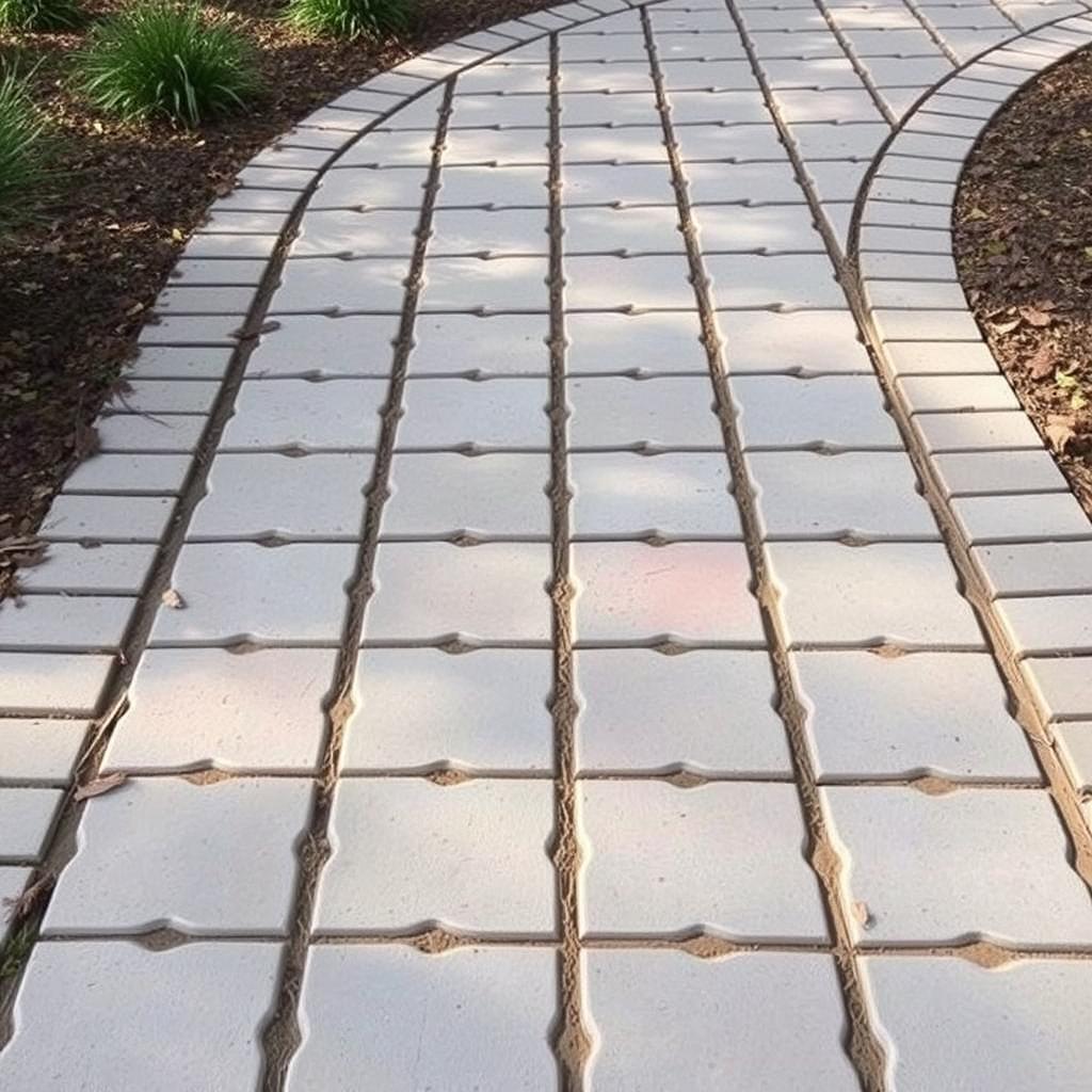 Pflasterarbeiten im Kreuzverband für einen Gartenweg vom Fachbetrieb