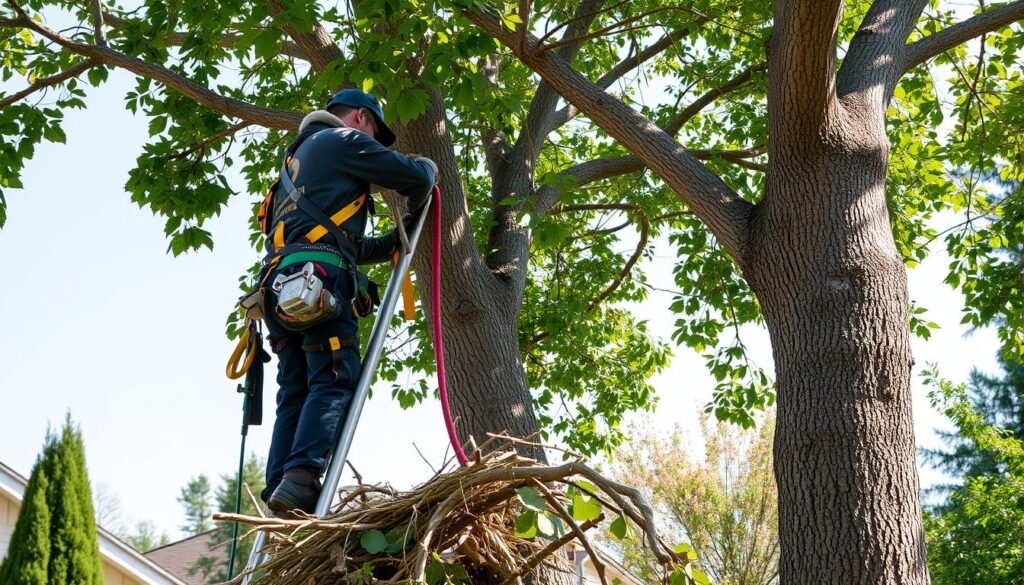 Professionelle Baumpflege GaLaBau mit Kronenschnitt durch Experten