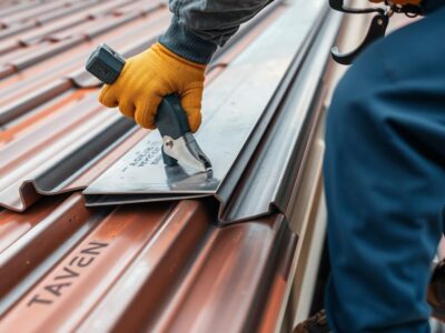 Professionelle Spenglerarbeiten an einem Dach in Niedersachsen