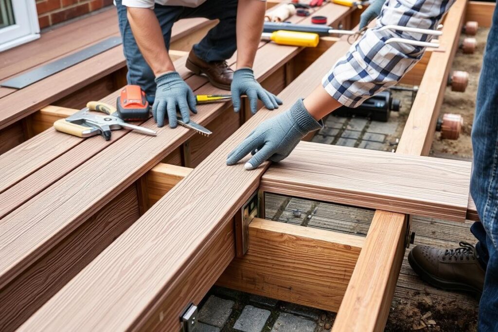 Professioneller Terrassenbau mit WPC-Dielen und Unterkonstruktion