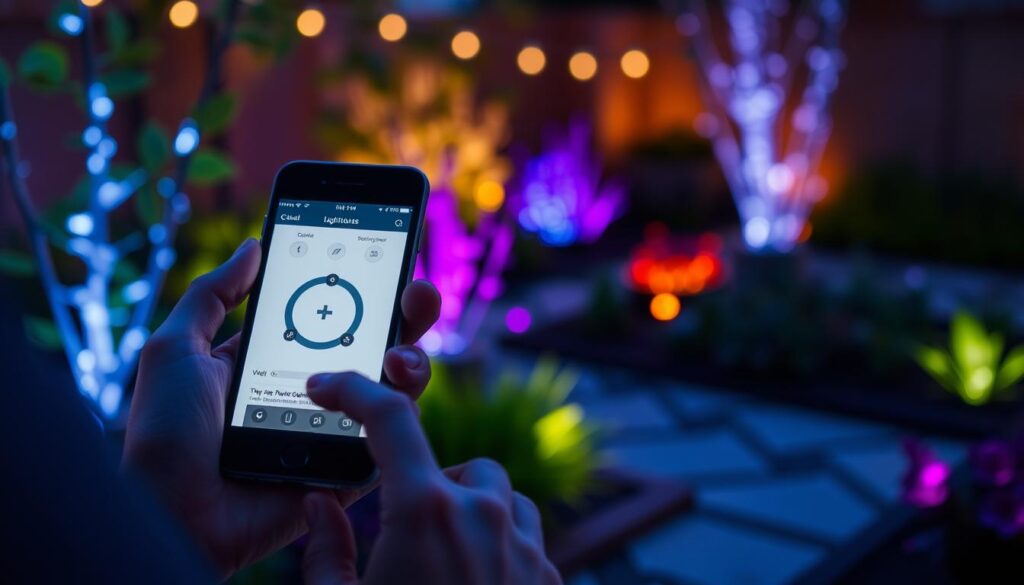 Smart Garden Lighting System mit Smartphone-Steuerung
