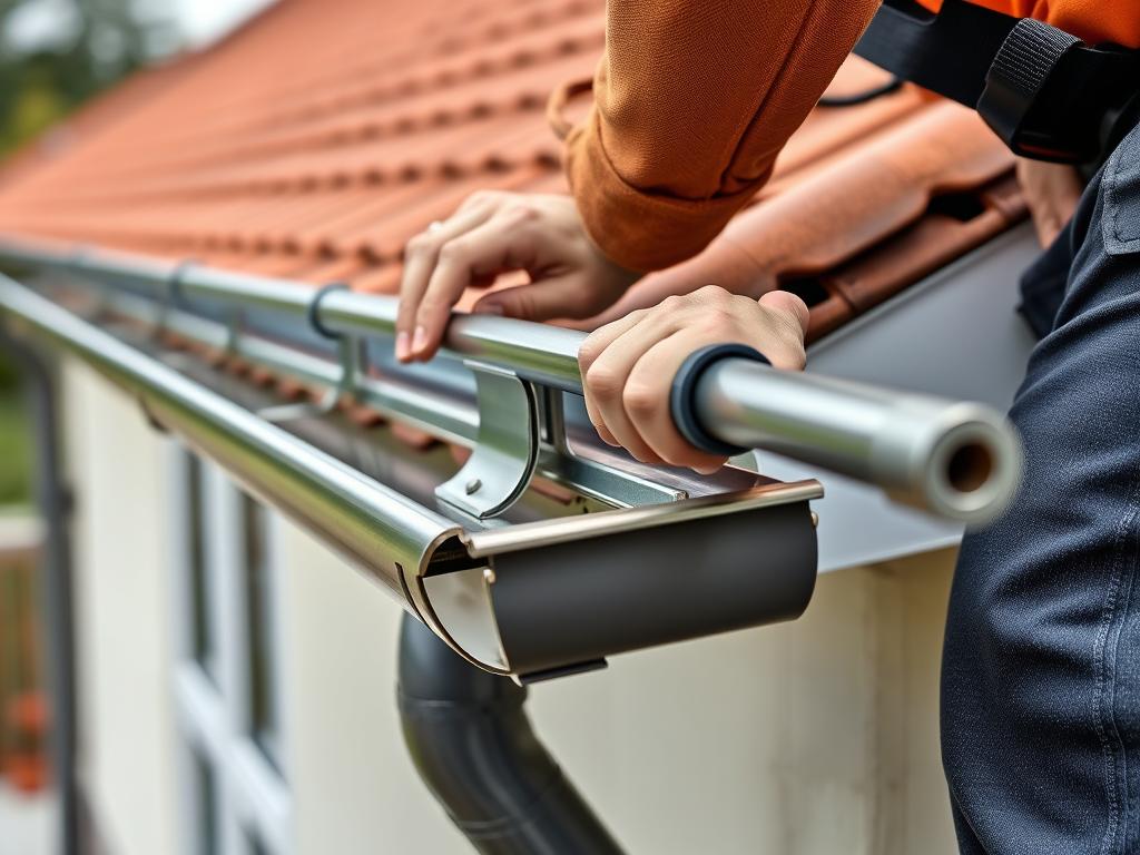 Spengler der Senn Bedachungsunternehmen GmbH bei Dachrinneninstallation