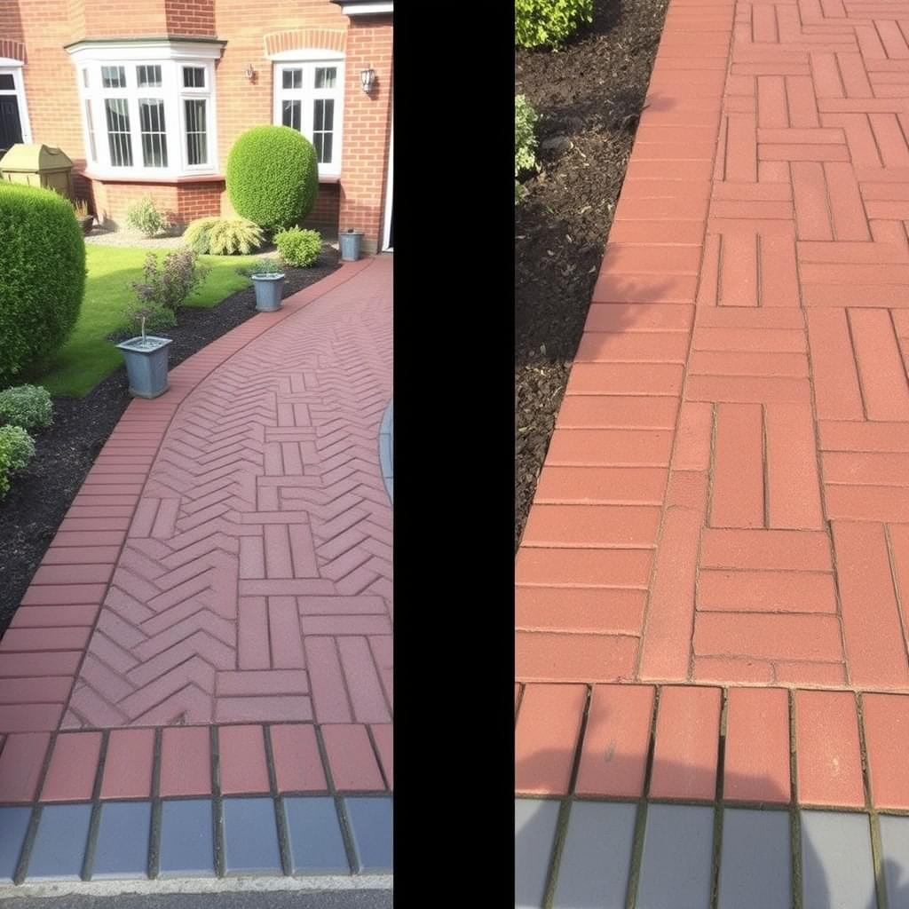 Traditionelles Klinkerpflaster für Wege und Einfahrten in warmen Rottönen