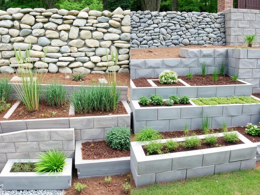 Verschiedene Mauervarianten im Garten für Gartenplanung & Gestaltung