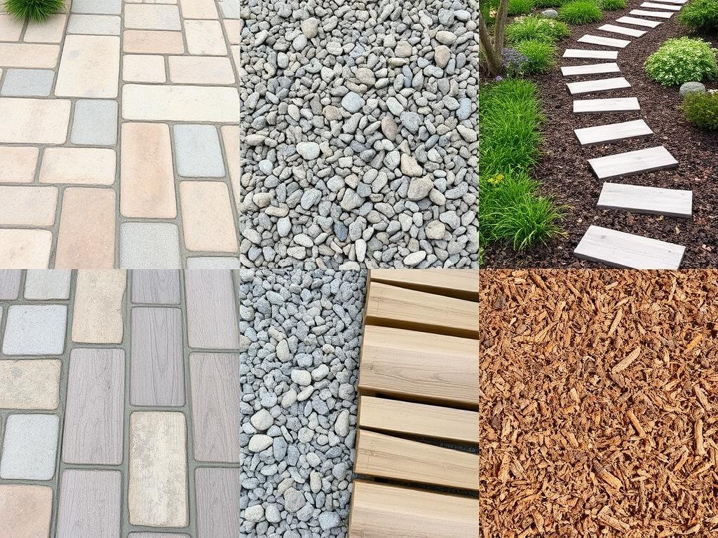 Verschiedene Wegematerialien für Gartenplanung & Gestaltung