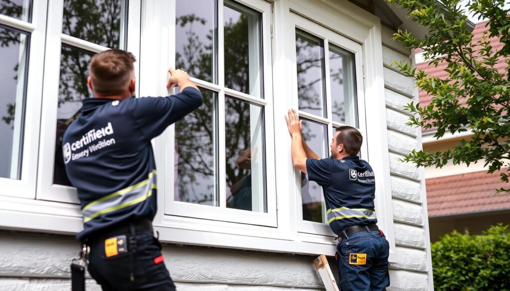 Zertifizierte Fensterbauer bei der Installation von Fenstern in Niedersachsen mit KfW Förderung