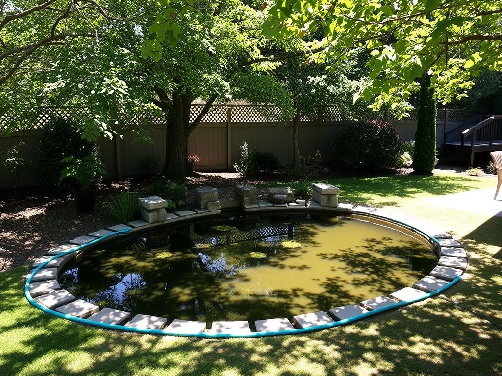 moderner Gartenteich an einem idealen Standort 